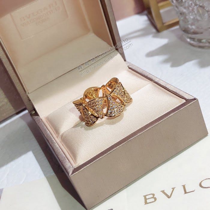 Bvlgari飾品 寶格麗diva系列滿鑽裙子戒指  zgbq3190